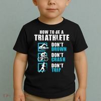 How To Be A Triathlete Triathlon Swimming Running Cycling Toddler T-Shirt thumb 2