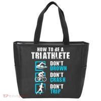 How To Be A Triathlete Triathlon Swimming Running Cycling Tote Bag thumb 0