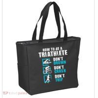 How To Be A Triathlete Triathlon Swimming Running Cycling Tote Bag thumb 2