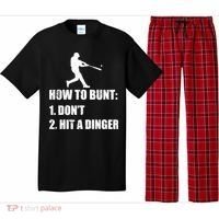 How To Bunt Dont Hit A Dinger Funny Baseball Pajama Set thumb 0