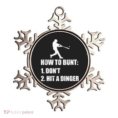 How To Bunt Dont Hit A Dinger Funny Baseball Ornament