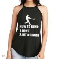 How To Bunt Dont Hit A Dinger Funny Baseball Women's Perfect Tri Rocker Tank thumb 2