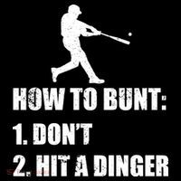 How To Bunt Dont Hit A Dinger Funny Baseball Kids T-Shirt thumb 4