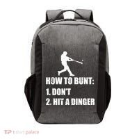 How To Bunt Dont Hit A Dinger Funny Baseball Vector Backpack thumb 0