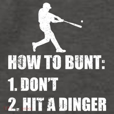 How To Bunt Dont Hit A Dinger Funny Baseball Vector Backpack