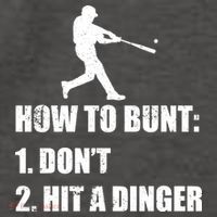 How To Bunt Dont Hit A Dinger Funny Baseball Vector Backpack thumb 2