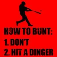 How To Bunt Dont Hit A Dinger Funny Baseball Santa Hat thumb 1