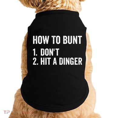 How To Bunt Dont Hit A Dinger Funny Baseball Softball Doggie Tank