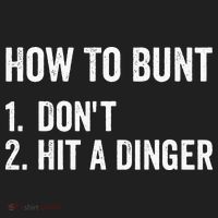 How To Bunt Dont Hit A Dinger Funny Baseball Softball Beanie thumb 2