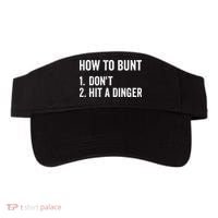 How To Bunt Dont Hit A Dinger Funny Baseball Softball Visor thumb 0