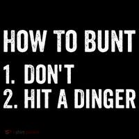 How To Bunt Dont Hit A Dinger Funny Baseball Softball Tote Bag thumb 4