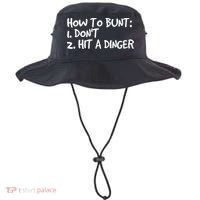 How To Bunt Don't Hit Dinger Gift Funny Baseball Gift Idea Bucket Hat thumb 0
