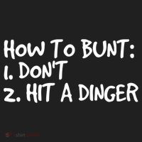 How To Bunt Don't Hit Dinger Gift Funny Baseball Gift Idea Beanie thumb 2