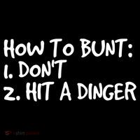 How To Bunt Don't Hit Dinger Gift Funny Baseball Gift Idea Pajama Set thumb 2