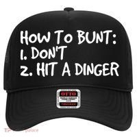How To Bunt Don't Hit Dinger Gift Funny Baseball Gift Idea Hat thumb 0