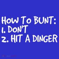 How To Bunt Don't Hit Dinger Gift Funny Baseball Gift Idea Polo thumb 2