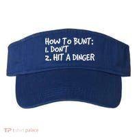 How To Bunt Don't Hit Dinger Gift Funny Baseball Gift Idea Visor thumb 0