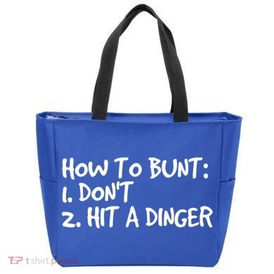 How To Bunt Don't Hit Dinger Gift Funny Baseball Gift Idea Tote Bag