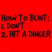 How To Bunt Don't Hit Dinger Gift Funny Baseball Gift Idea Santa Hat thumb 1
