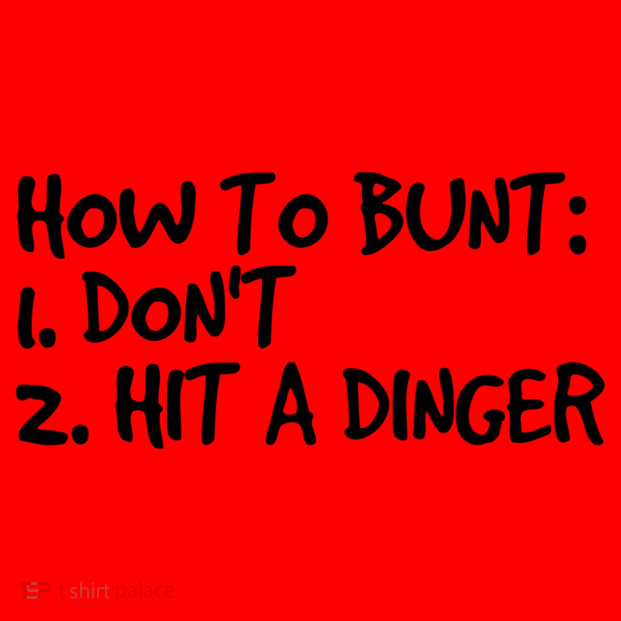 How To Bunt Don't Hit Dinger Gift Funny Baseball Gift Idea Santa Hat