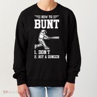 How To Bunt Batter Baseball Men Catcher Pitcher Women's Sweatshirt thumb 0