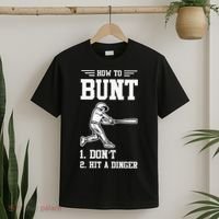How To Bunt Batter Baseball Men Catcher Pitcher T-Shirt thumb 2