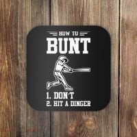 How To Bunt Batter Baseball Men Catcher Pitcher Coaster thumb 0