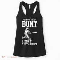How To Bunt Batter Baseball Men Catcher Pitcher Women's Tank Top thumb 0
