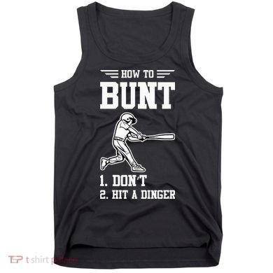 How To Bunt Batter Baseball Men Catcher Pitcher Tank Top
