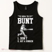 How To Bunt Batter Baseball Men Catcher Pitcher Tank Top thumb 2
