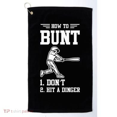 How To Bunt Batter Baseball Men Catcher Pitcher Golf Towel