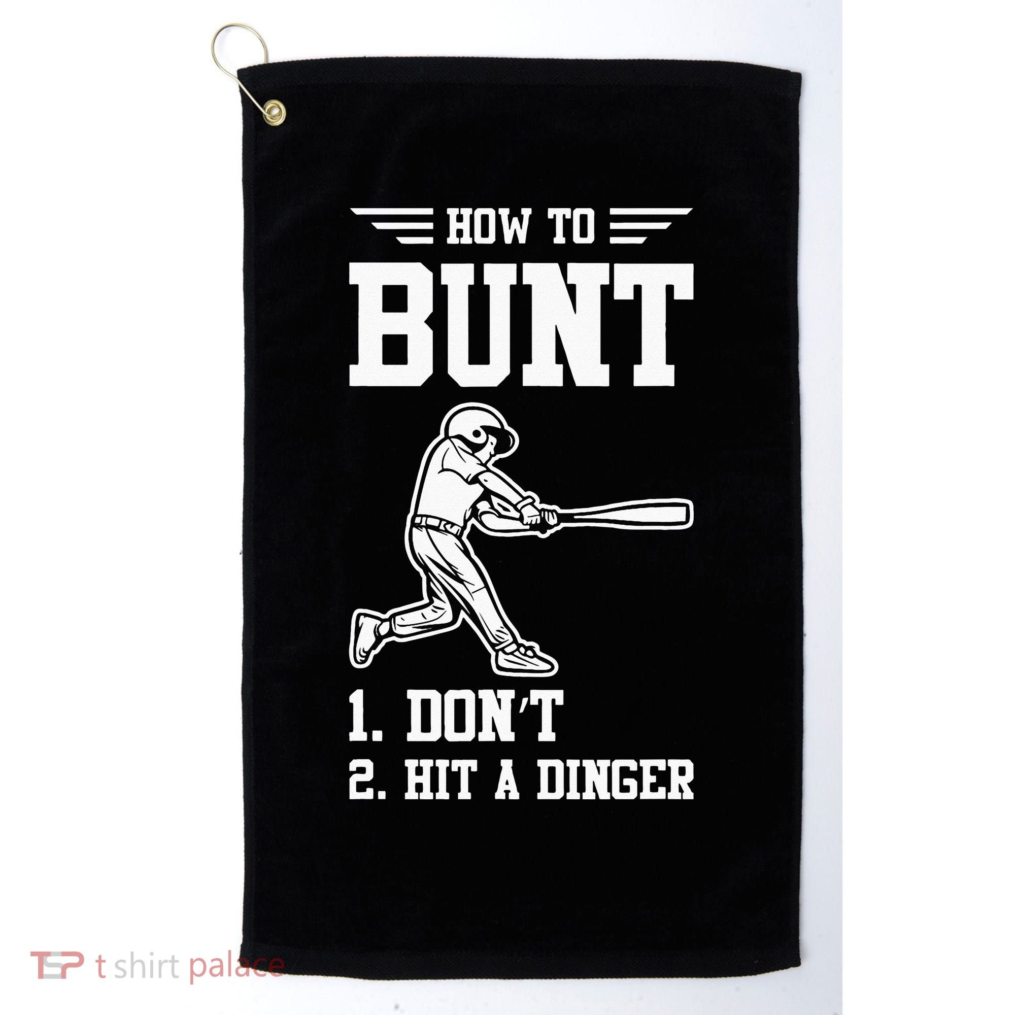 How To Bunt Batter Baseball Men Catcher Pitcher Golf Towel