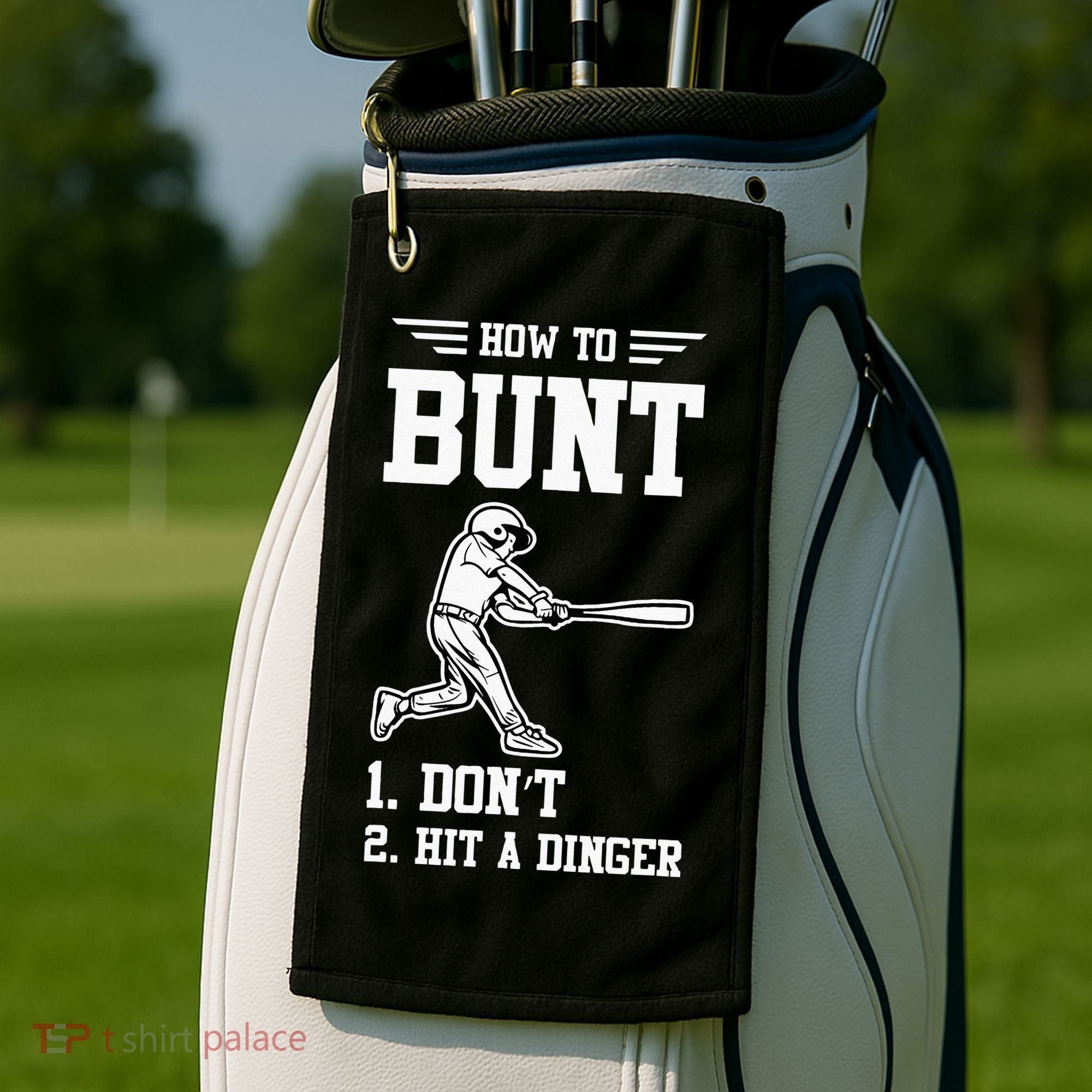 How To Bunt Batter Baseball Men Catcher Pitcher Golf Towel