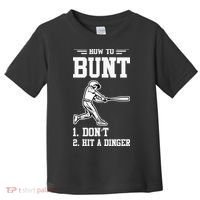 How To Bunt Batter Baseball Men Catcher Pitcher Toddler T-Shirt thumb 0