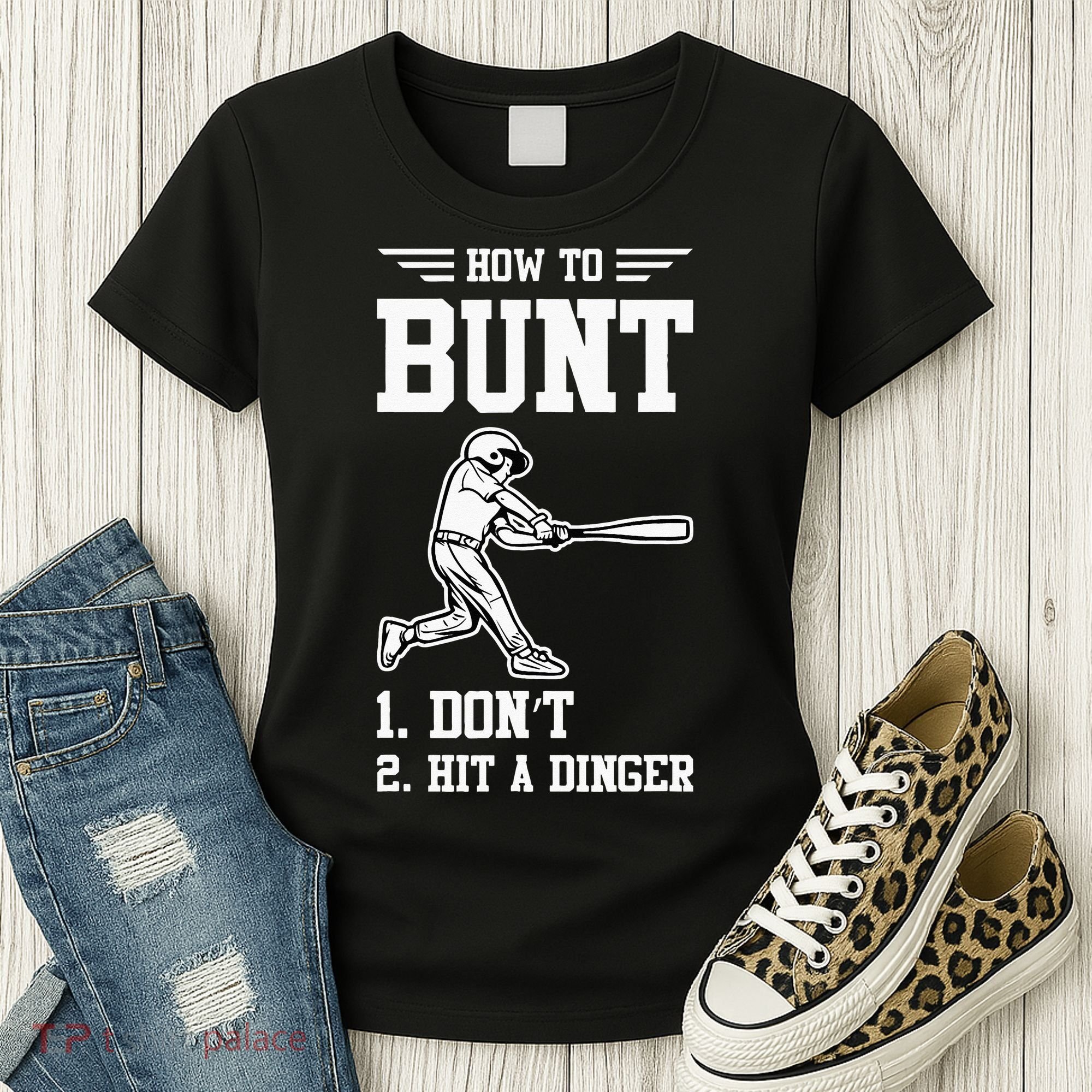 How To Bunt Batter Baseball Men Catcher Pitcher Women's T-Shirt