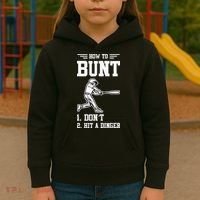 How To Bunt Batter Baseball Men Catcher Pitcher Kids Hoodie thumb 3