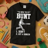 How To Bunt Batter Baseball Men Catcher Pitcher Kids T-Shirt thumb 3