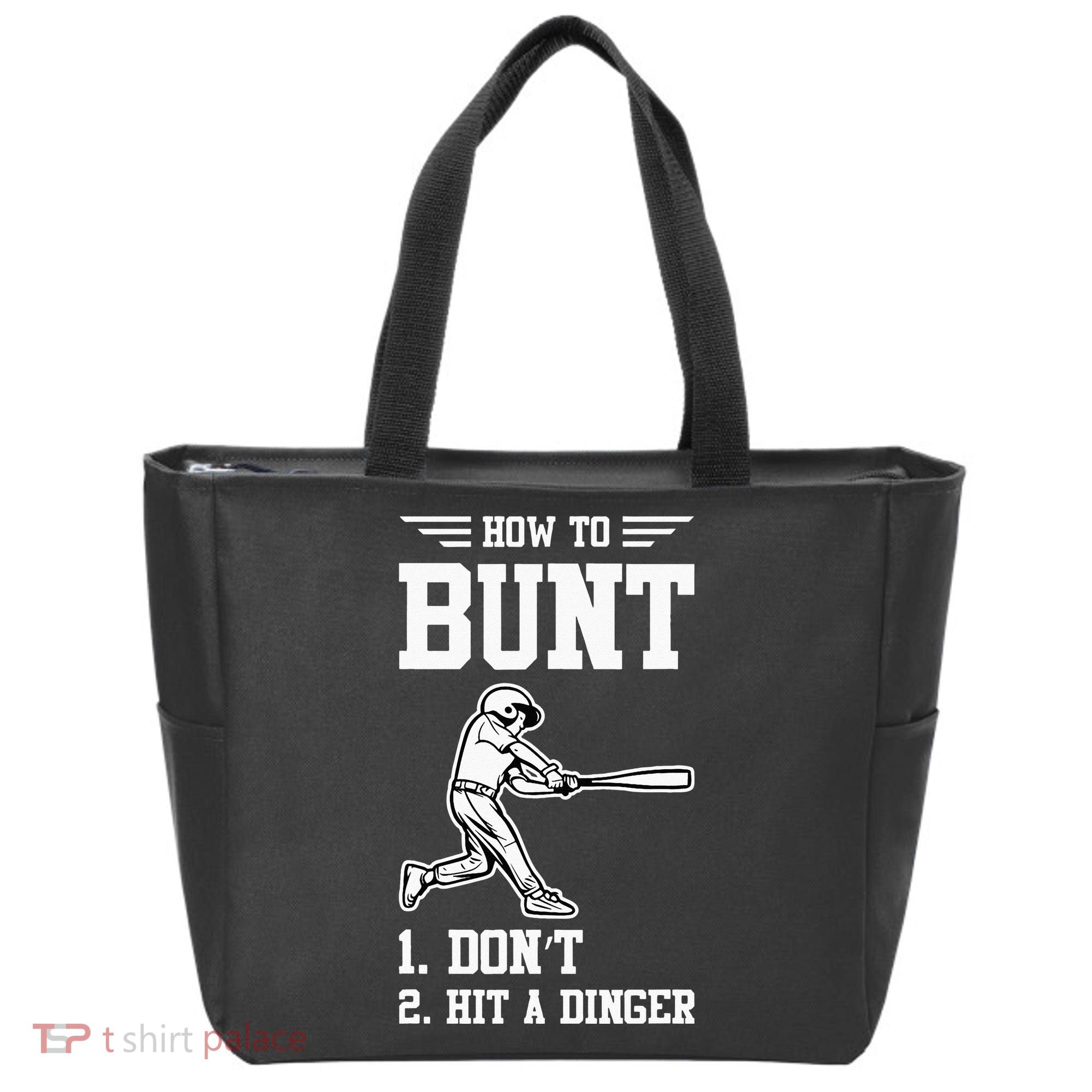 How To Bunt Batter Baseball Men Catcher Pitcher Tote Bag