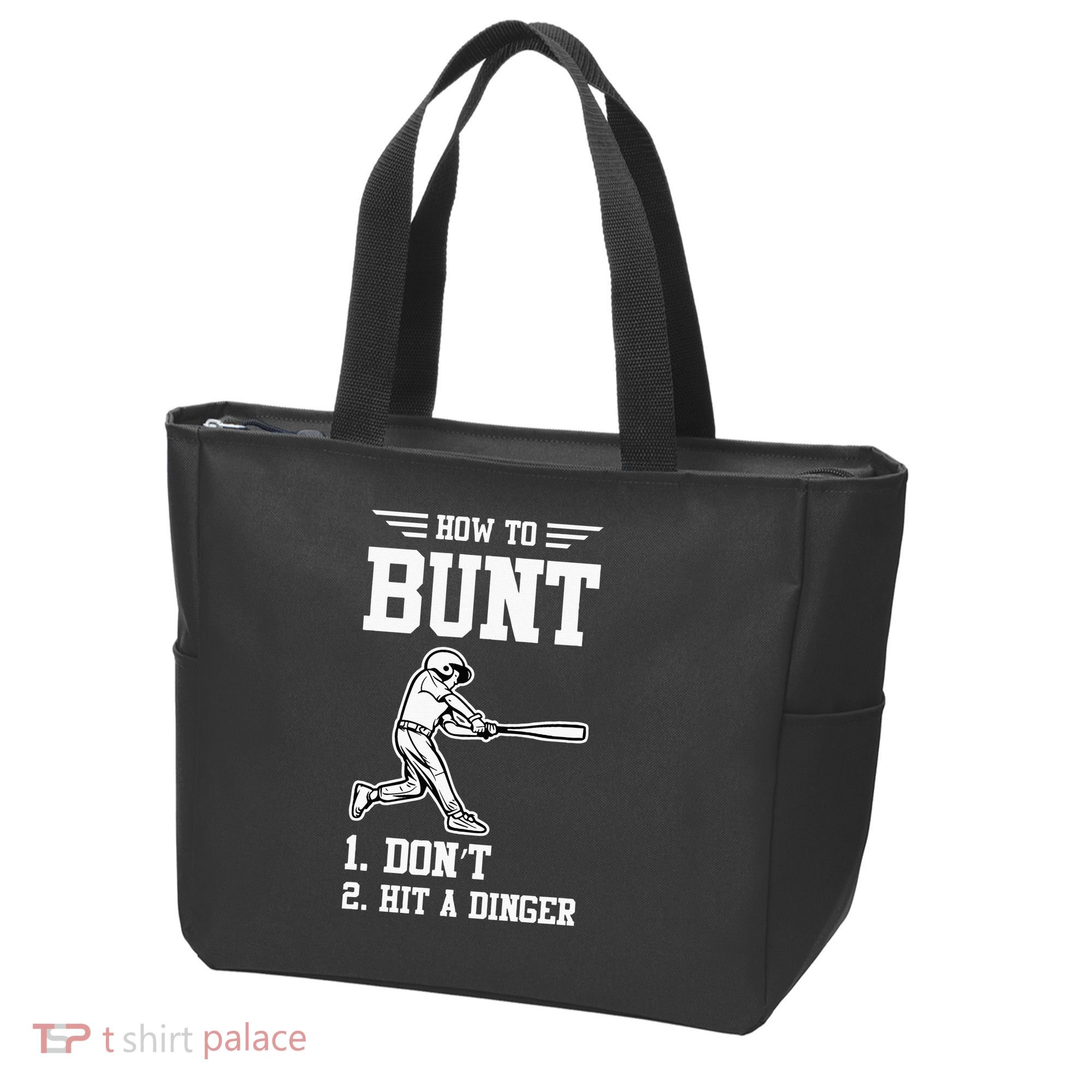 How To Bunt Batter Baseball Men Catcher Pitcher Tote Bag