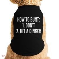 How To Bunt Hit A Dinger Funny Baseball Player Home Run Fun Gift Doggie Tank thumb 0
