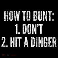 How To Bunt Hit A Dinger Funny Baseball Player Home Run Fun Gift USA-Made Doggie Bandana thumb 2