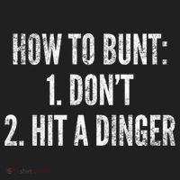 How To Bunt Hit A Dinger Funny Baseball Player Home Run Fun Gift Beanie thumb 2