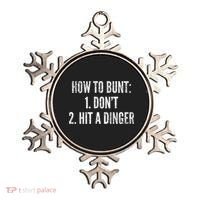 How To Bunt Hit A Dinger Funny Baseball Player Home Run Fun Gift Ornament thumb 0