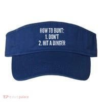 How To Bunt Hit A Dinger Funny Baseball Player Home Run Fun Gift Visor thumb 0