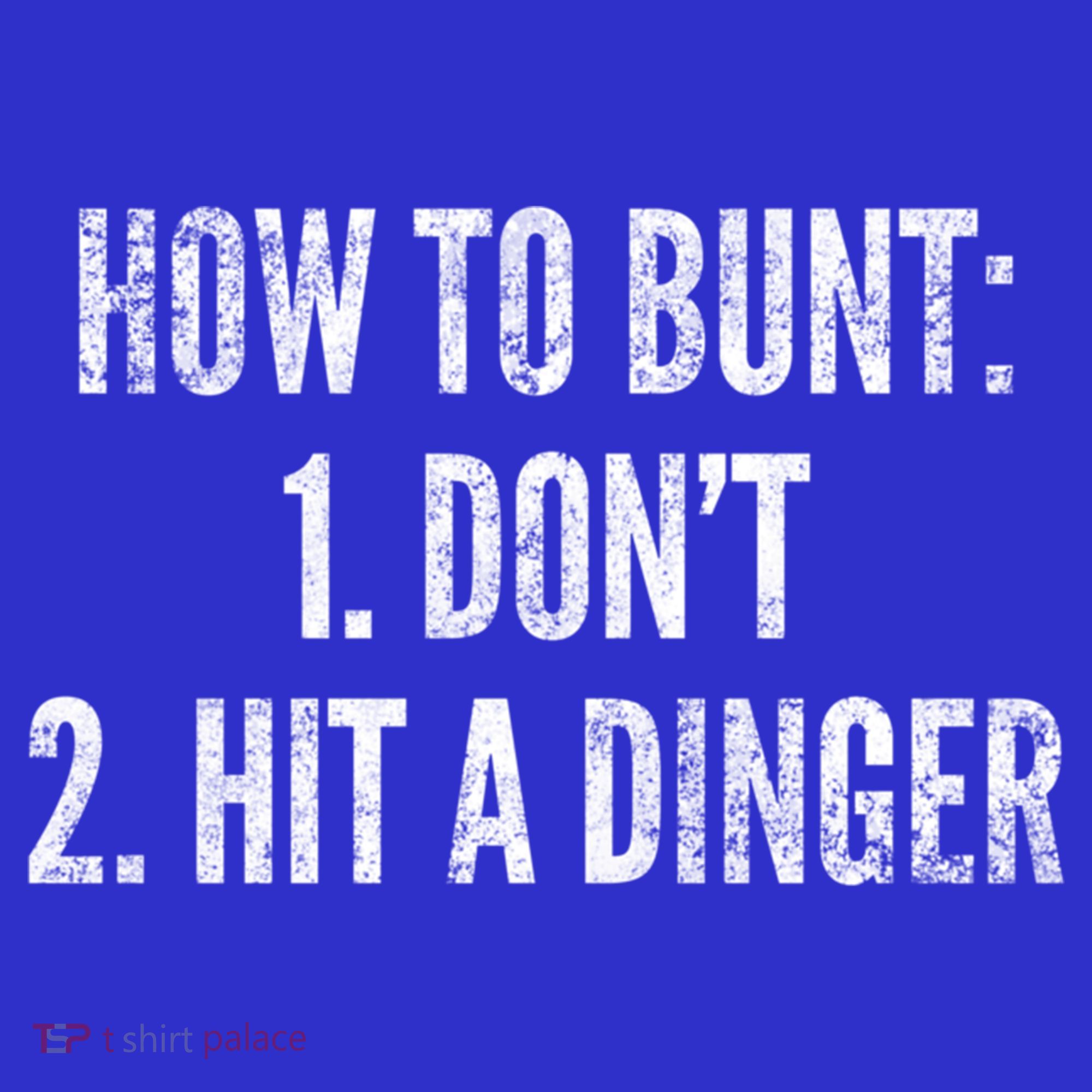 How To Bunt Hit A Dinger Funny Baseball Player Home Run Fun Gift Women's Long Sleeve Shirt