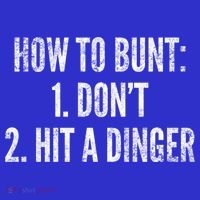 How To Bunt Hit A Dinger Funny Baseball Player Home Run Fun Gift Women's T-Shirt thumb 6