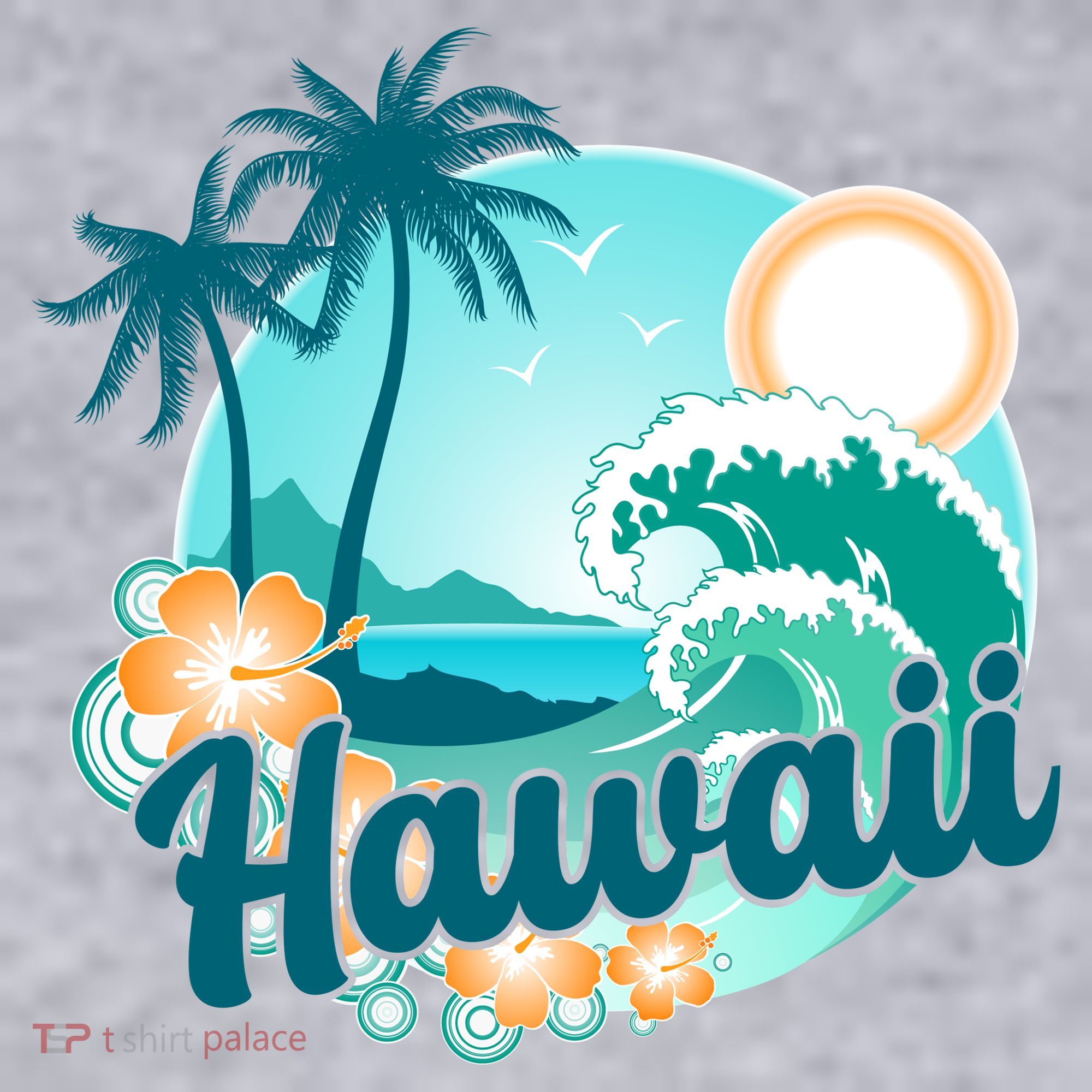 Hawaii Tropical Beach Palm Trees Women's Sweatshirt