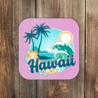 Hawaii Tropical Beach Palm Trees Coaster thumb 0