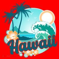 Hawaii Tropical Beach Palm Trees Santa Hat thumb 1