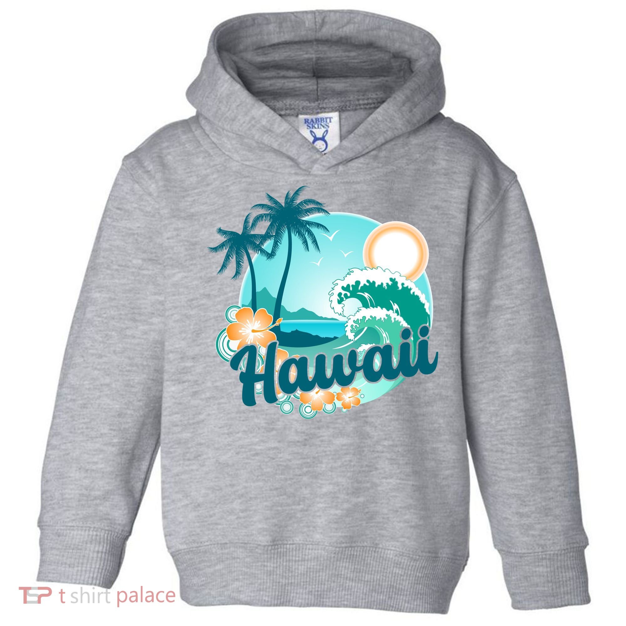Hawaii Tropical Beach Palm Trees Toddler Hoodie